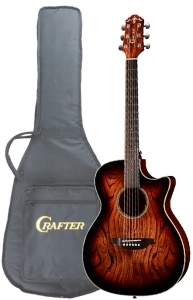 Электроакустическая гитара CRAFTER JTE 100CEQ / DBS с чехлом